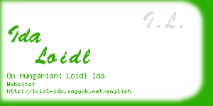 ida loidl business card